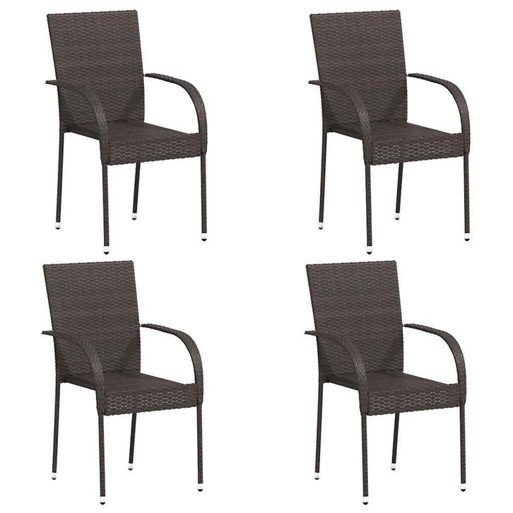 Tuinstoelen Rattan 4st - 41% Korting - Retour deal, Tuin en Terras, Tuinstoelen, Stapelbaar, Zo goed als nieuw, Rotan, Verzenden