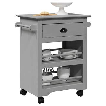vidaXL Keukentrolley BODO 67,5x45x80 cm grijs, Huis en Inrichting, Verzenden, Nieuw