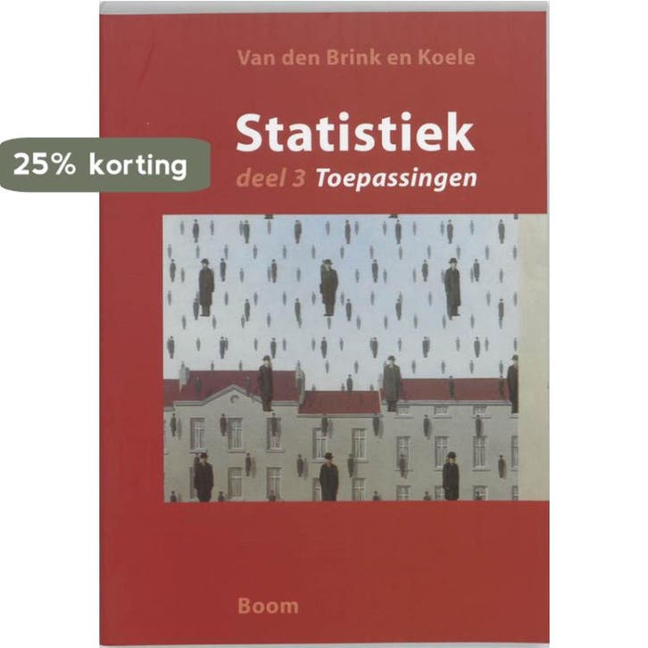Statistiek 3 Toepassingen 9789053527054 W.P. van den Brink, Boeken, Wetenschap, Gelezen, Verzenden