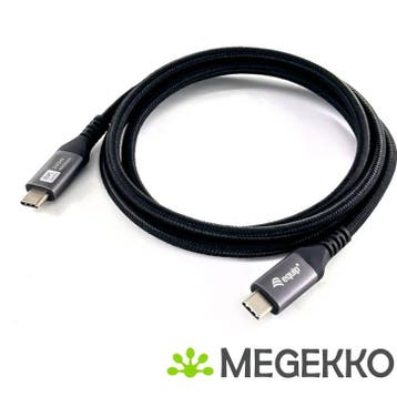 Equip 128380 USB-kabel USB4 Gen 3x2 0,5 m USB C Zwart, Verzenden
