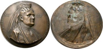 Grosse, einseitige Brozeguss-medaille 1918 Solms-hohensol..., Verzenden