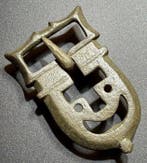Médiéval, époque des Croisés Bronze Superbe boucle ajourée