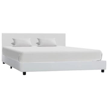 vidaXL Bedframe kunstleer wit 160x200 cm, Huis en Inrichting, Slaapkamer | Bedden, Verzenden, Nieuw
