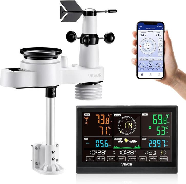 Weerstation 5-in-1 Wi-Fi | 34% Retour deal | Pak die winst, TV, Hi-fi & Vidéo, Stations météorologiques & Baromètres, Envoi