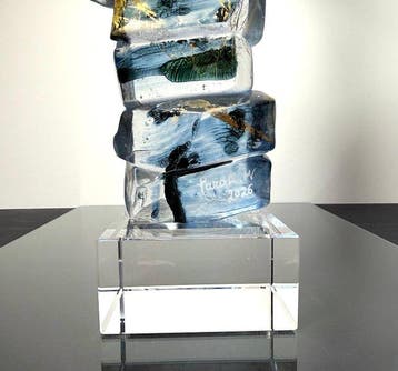 Maxence Parot - Vaas - Sculptuur met unieke emaille-kleuren