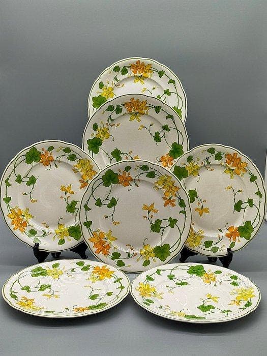 Villeroy & Boch - Koffie- en theeservies - Geranium -, Antiquités & Art, Antiquités | Meubles | Tables