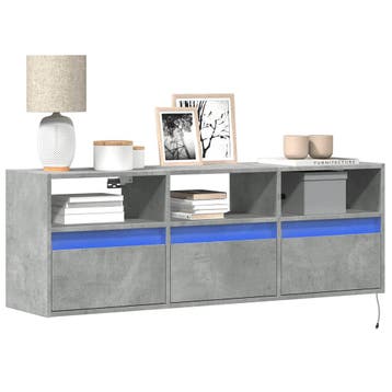 vidaXL Tv-wandmeubel met LED-verlichting 130x31x45 cm, Verzenden