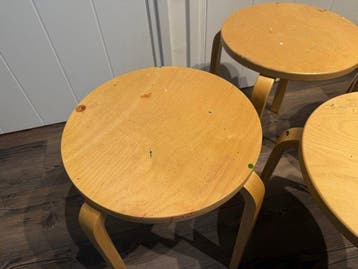 IKEA - Kruk (4) - Frosta - Birch - Set van 4, stapelbaar