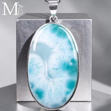 Larimar de qualité AAA Pierre bleue des Caraïbes Atlantide -