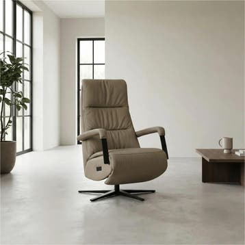 Leren elektrisch relaxfauteuil Core - Toledo Mocca, Ophalen of Verzenden