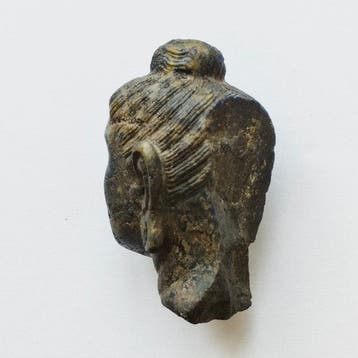 Ghandara lapis lazuli Zeldzaam Boeddha-hoofdfragment