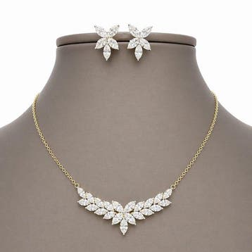 Ensemble de bijoux 2 pièces - 14 carats Or jaune - 4.97ct.