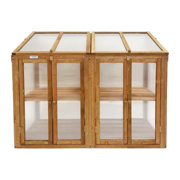 Lendo Online Mini Serre de Culture Bois 120x49x97,5 Marron, Jardin & Terrasse