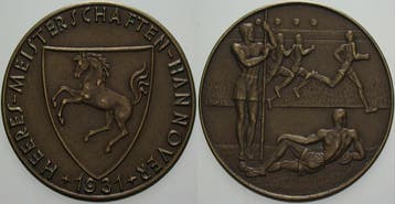 Brons medaille 1931 Hannover, Stadt, Verzenden