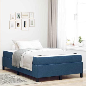 vidaXL Boxspring bed Blauw 120 x 200 cm Stof, Verzenden, Nieuw
