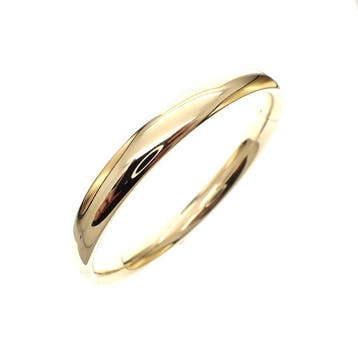 Gouden gladde slavenarmband; Maat M, Ophalen of Verzenden, Gebruikt, Goud, Goud