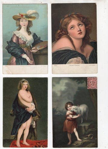 Collection de très anciennes cartes postales — art des