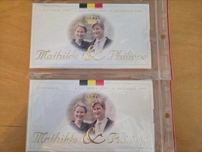 België. Albert II. 250 Francs 1999 2 stuks (Zonder, Postzegels en Munten, Munten | Nederland