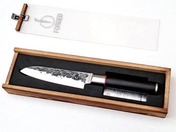 Santoku Knife - 440C Japanese Stainless Steel - Forged and, Antiek en Kunst