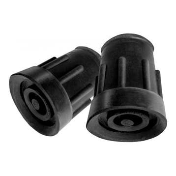 Kruk en stokdoppen per 2 - 19 mm zwart, Ophalen of Verzenden