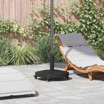 vidaXL Parasolvoet 24.45 kg Zwart Rond Verstelbaar, Tuin en Terras, Verzenden, Nieuw
