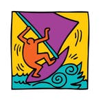 Keith Haring (1958-1990) - “Untitled (boat), 1987”. - 40 x, Antiek en Kunst