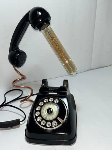 telefono lampada - Tafellamp - PVC, messing, metaal