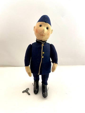 Schuco - Blikken speelgoedfiguur - Automato Policeman -