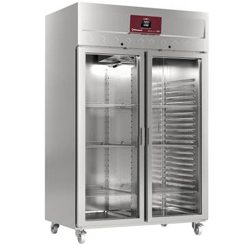 Koelkast geventileerd 1400 liter, 2 glazen deuren GN 2/1, op, Verzenden