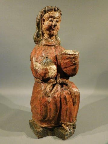 sculptuur, Engel - 16e - 17e eeuw - 48 cm - Eik