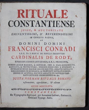 Francisci Conradi Cardinalis De Rodt - Rituale Constantiense
