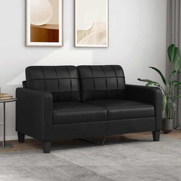 vidaXL Tweezitsbank / zetel 140 cm kunstleer zwart, Verzenden