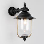 Buitenverlichting wand rond Lindau Muurlamp Hang Zwart, Verzenden, Nieuw