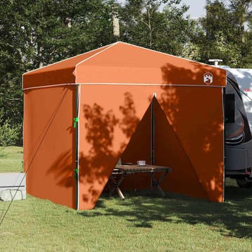 vidaXL Luifel Tent 243 x 243 x 251 cm Oranje Stof, Verzenden