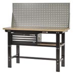 Werkbank zwart 150 cm met hardhouten blad + gereedschapskist, Ophalen of Verzenden, Nieuw