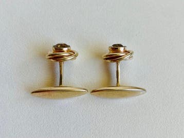Zilver - Manchetknopen - bergkristal / 875 USSR