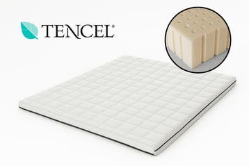 Talalay de luxe topper - 8cm - 90/210, Nieuw, Eenpersoons, Wit