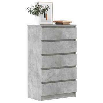vidaXL Ladekast 60x36x103 cm bewerkt hout betongrijs, Verzenden, Nieuw