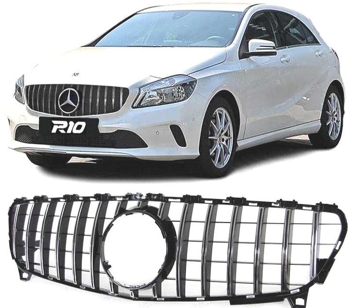 Calandre Pour Mercedes Classe A W176 Gt 16-18 Style Noir Chr, Auto-onderdelen, Carrosserie, Verzenden