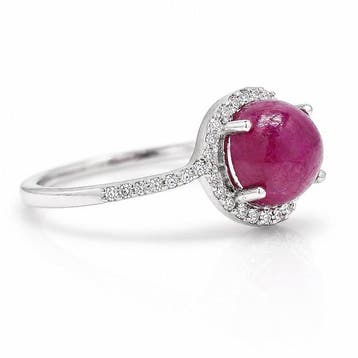Zonder minimumprijs - Ring Platina - 2.44ct. tw. Robijn -, Nieuw