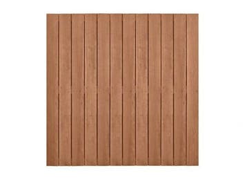 Veiling - 5x Plankenscherm hardhout design 180x180cm