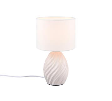 Trio MELVA tafellamp | E14 Fitting | wit mat met wit | Ø 18, Verzenden, Nieuw