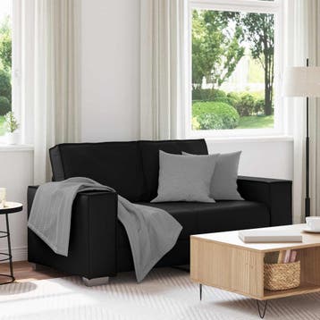vidaXL Loveseat Zwart 160 cm Kunstleer, Verzenden, Nieuw