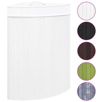 Bamboe hoekwasmand | Tweede kansje | OP = OP, Huis en Inrichting, Woonaccessoires | Schalen en Manden, Overige materialen, Mand