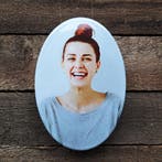 Foto bord grafmonument emaille ovaal, Verzenden, Nieuw