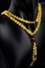 Ambre - Baltic Amber JAPA MALA Necklace – Honey Yellow Round