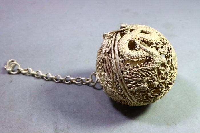 Brander - Brons verzilverd - (2) Hangende wierookbrander, Antiek en Kunst, Antiek | Overige Antiek