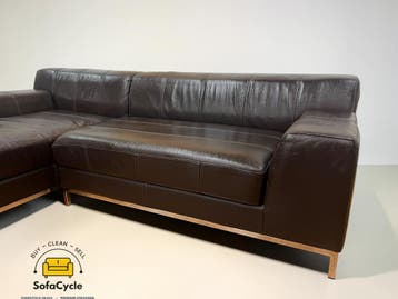 IKEA Kramfors hoekzetel bruin in echt leder – tweedehands, Verzenden, Nieuw