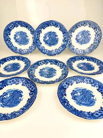 Wedgwood - Assiette (8) - Faïence - Woodland / années 60-70