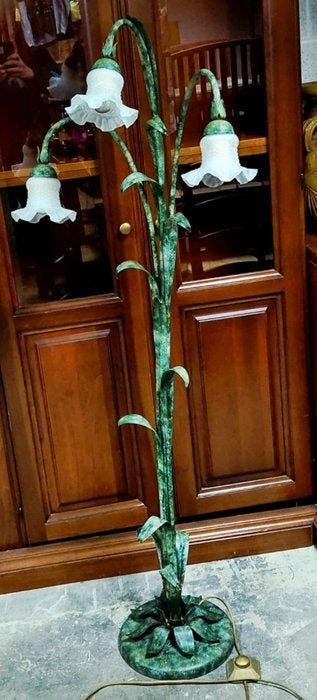 Lamp - IJzer - vloerlamp, Antiek en Kunst, Kunst | Designobjecten